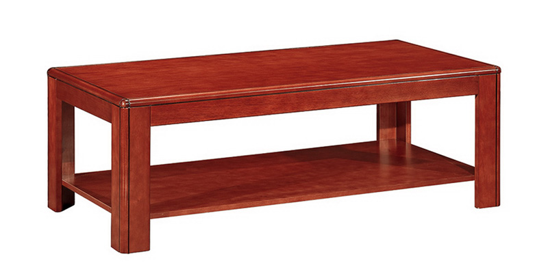 办公家具之长方形公司企业前台接待红色酸枝木茶几长